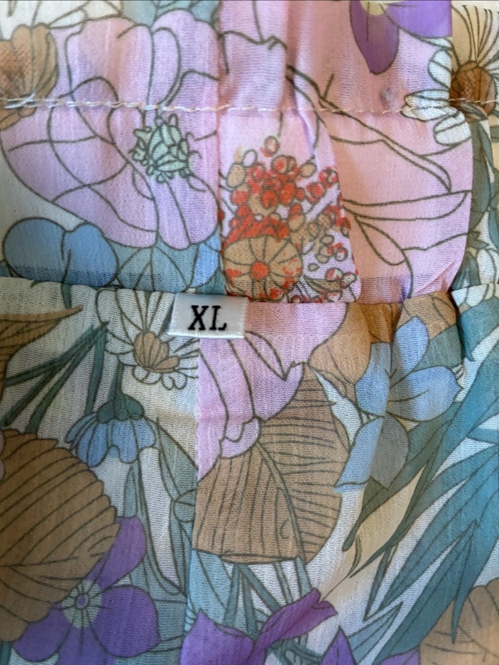 XL 🌸 Aoudery Flowy Skort | Women's Boho Floral Chiffon Shorts - Picture 2 of 2